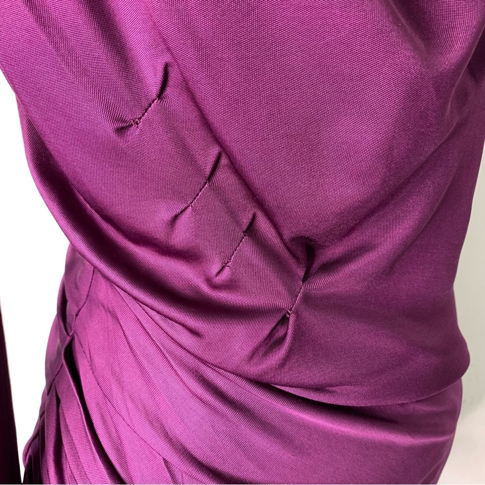 Alexander Wang Women's Long Sleeve Goddess Purple Dress Size 0 Gossip Girl - Picture 8 of 16